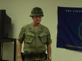 Bill wearing the same uniform he wore while on duty in Vietnam